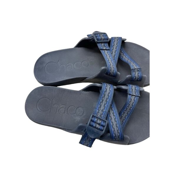 Chaco Men's Chillos Slide Size 12M Multicolor Sandals Hiking Outdoor Wide Strap - Picture 2 of 7